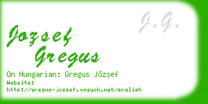 jozsef gregus business card