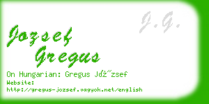 jozsef gregus business card